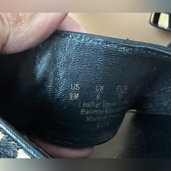 Naturalized 27 EDIT Elva calf hair and Leather Sandals Black and Brown size 9 - Picture 6 of 9